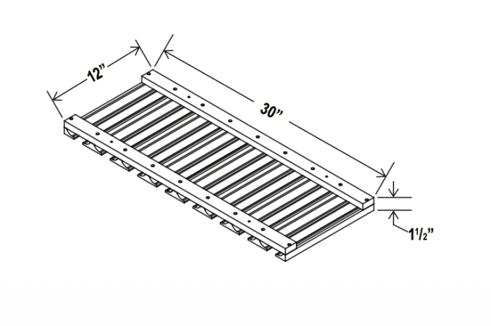 Double Dove White - Stem Wine Glass Holder - 30"W x 1-1/2"H x 12"D