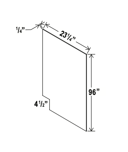 Double Smoky Gray - Tall Skin Veneer Panel - 23-1/4"W x 96"H x 1/4"D