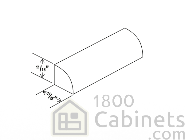 Sage Breeze - Shoe Moulding - 96"W x 11/16"H x 11/15"D