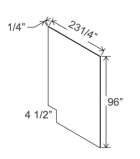 Slim Aston Green - Tall Skin Veneer Panel - 23-1/4"W x 96"H x 1/4"D
