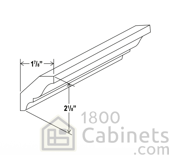 Rustic Wood - Crown Moulding - 96"W x 2-3/4"H x 5/8"D