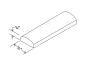 Shaker White - Batten Moulding - 96"W x 3/4"H x 1/4"D
