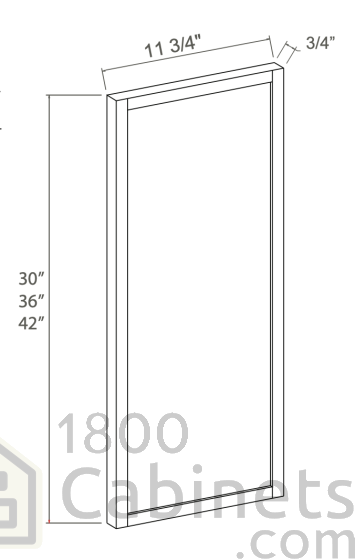 Slim Amber Oak - Wall Decorative Door Panel - 11-1/2"W x 35"H