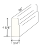 Slim Dove White - Furniture Base MOULDING - 96"W x 4 5/8"H x 3/4"D