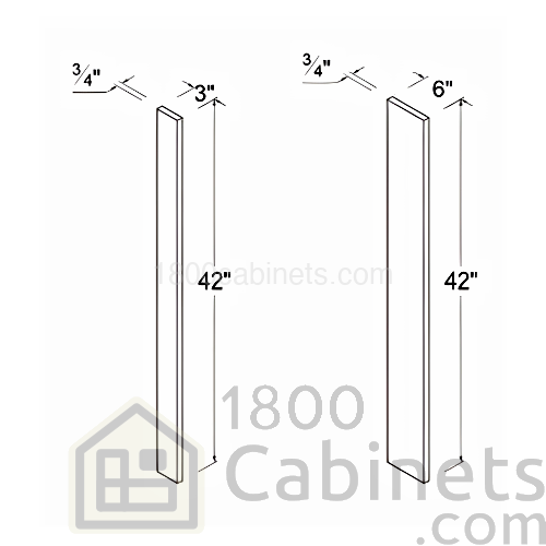 Matt Black - Filler - 3"W X 42"H X 3/4"D