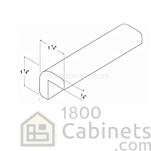 Matt Black - Outside Corner Molding - 1 1/4"W X 1 1/4"D X 96"H