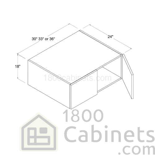 Oak Blonde - Wall Cabinet - 30"W X 18"H X 24"D - Double Doors
