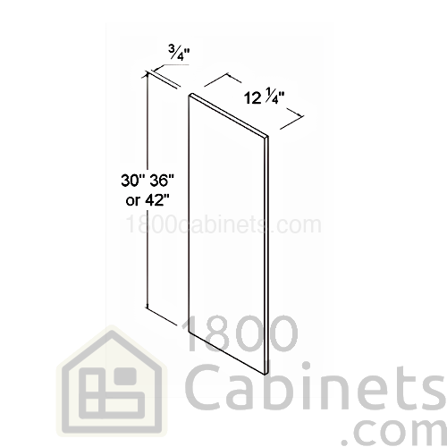 Matt Ivory - Wall Decorative End Panel - 12 3/4"D X 30"H X 3/4"W