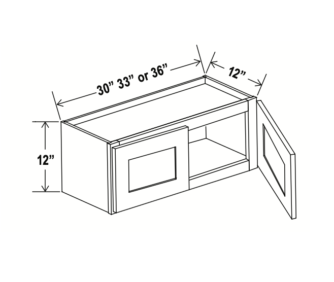 Treasure Chest - Wall Cabinet - 30"W x 12"H x 12"D - Double Doors