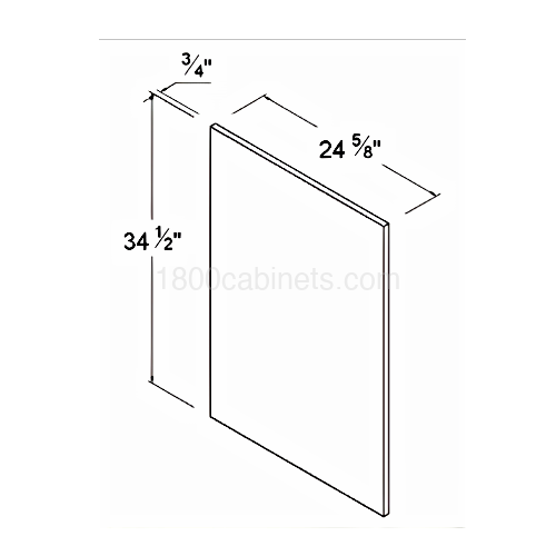 Matt Ivory - Base Decorative End Panel - 24 1/2"D X 34 1/2"H X 3/4"W