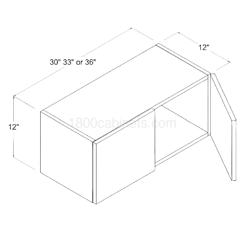 Matt Ivory - Wall Cabinet - 33"W X 12"H X 12"D - Double Doors