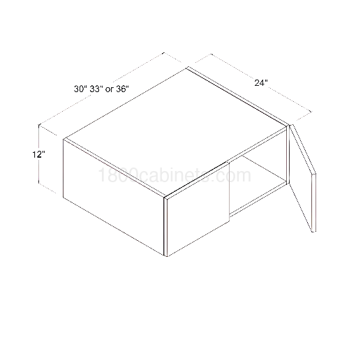 Matt Ivory - Wall Cabinet - 36"W X 12"H X 24"D - Double Doors