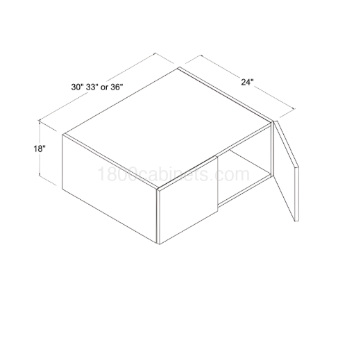 Matt Ivory - Wall Cabinet - 33"W X 18"H X 24"D - Double Doors