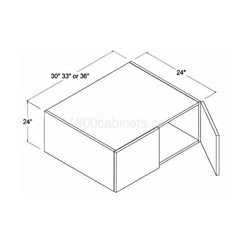 Matt Ivory - Wall Cabinet - 33"W X 24"H X 24"D - Double Doors - 1 Shelf