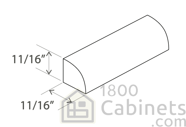 Slim Iron Black - Shoe Moulding - 96"W x 11/16"H x 11/15"D
