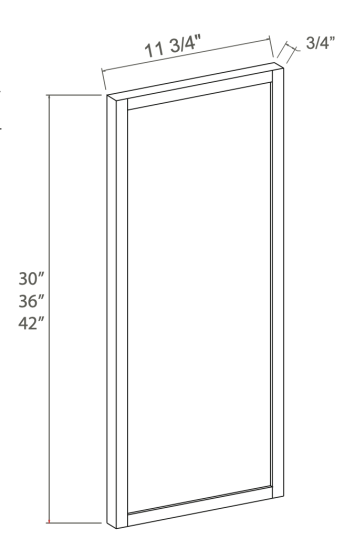Slim Aston Green - Wall Decorative Door Panel - 11-1/2"W x 35"H