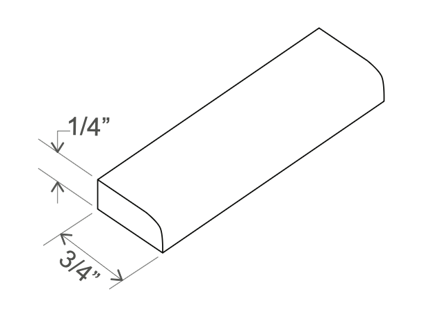 Slim Dove White - Scribe Moulding - 96"W x 1/4"H x 5/8"D