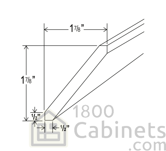 Sage Breeze - Angle Crown Moulding - 96"W x 1-7/8"H x 1-7/8"D