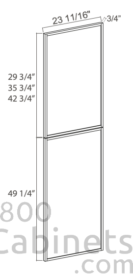 Slim Iron Black - Tall Decorative Door Panel - 23-1/2"W x 78-1/2"H