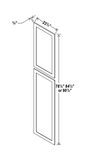 Aspen White - Tall Decorative Door Panel - 23-1/2"W x 90-1/2"H