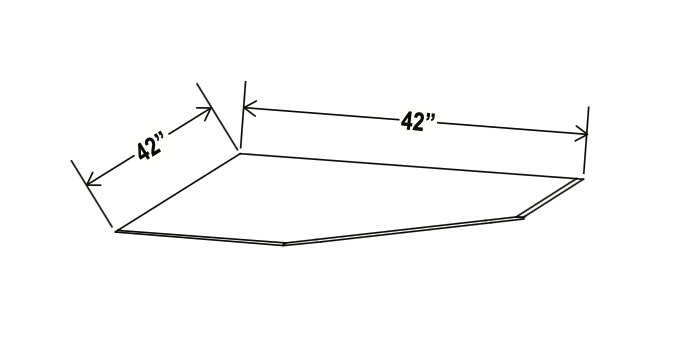 Shaker Espresso - Corner Sink Front Floor - 42"W x 42"H - for use with DCSF42