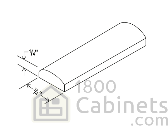 Rustic Wood - Batten Moulding - 96"W x 3/4"H x 1/4"D