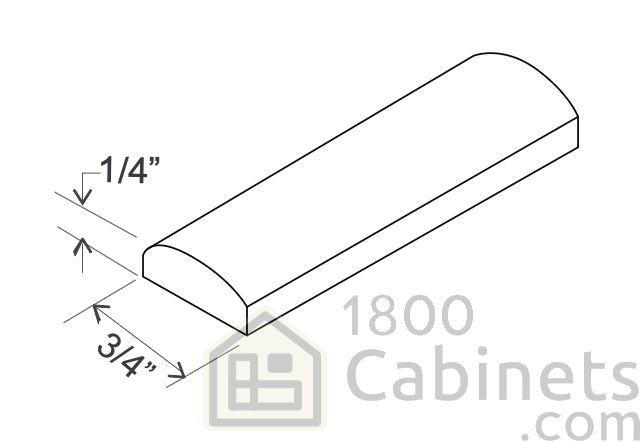 Slim Iron Black - Batten Moulding - 96"W x 3/4"H x 1/4"D