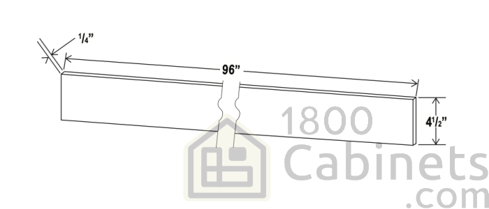 Rustic Wood - Toe Kick 8' Plywood - 96"W x 4-1/2"H x 1/8"D
