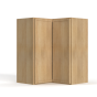 Slim White Oak - Wall Easy Reach Corner Cabinet - 24" W X 36"H X 12"D - Double Doors - 2 Shelves