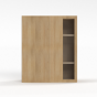 Slim White Oak - Wall Blind Corner Cabinet - 27"W x 42"H x 12"D - Single Door - 3 Shelves