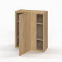 Slim White Oak - Wall Blind Corner Cabinet - 27"W x 42"H x 12"D - Single Door - 3 Shelves