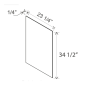 Slim White Oak - Base Skin Veneer Panel - 23-1/4"W x 34-1/2"H x 1/4"D