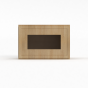 Slim White Oak - Wall Glass Door Cabinet - 18"W x 15"H x 12"D - Single Door