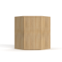 Slim White Oak - Wall Diagonal Corner Cabinet - 24"W x 30"H x 12"D - Single Door - 2 Shelves