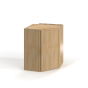 Slim White Oak - Wall Diagonal Corner Cabinet - 24"W x 42"H x 12"D - Single Door - 3 Shelves