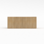 Slim White Oak - Wall Cabinet - 30"W x 12"H x 12"D - Double Doors