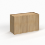 Slim White Oak - Wall Cabinet - 33"W x 18"H x 12"D - Double Doors