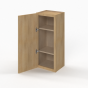Slim White Oak - Wall Cabinet - 15"W x 30"H x 12"D - Single Door - 2 Shelves
