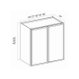 Slim White Oak - Wall Cabinet - 24"W x 36"H x 12"D - Double Doors - 2 Shelves