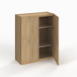 Slim White Oak - Wall Cabinet - 24"W x 36"H x 12"D - Double Doors - 2 Shelves