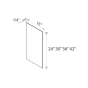 Slim White Oak - Wall Skin Panel - 15"W x 42"H x 1/4"D