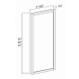 Slim White Oak - Wall Decorative Door Panel - 11-1/2"W x 29"H