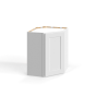 Shaker White - Wall Diagonal Corner Cabinet - 24"W x 42"H x 12"D - Single Door - 3 Shelves