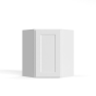 Shaker White - Wall Diagonal Corner Cabinet - 24"W x 42"H x 12"D - Single Door - 3 Shelves