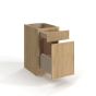 Slim White Oak - Base Waste Basket - 18"W x 34 1/2"H x 24"D