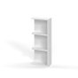 Shaker White - Wall End Shelf - 6"W x 36"H x 12"D - 3 Shelves
