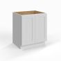 Shaker White - Base Cabinet - Full Height Door - 24"W x 34-1/2"H x 24"D - Double Doors, 1 Shelf