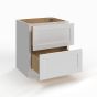 Shaker White - 2-Drawer Base Cabinet - 30"W x 34-1/2"H x 24"D - 2 Drawers