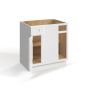 Shaker White - Blind Base Corner Cabinet - 33"W x 34-1/2"H x 24"D - Single Door, 1 Drawer, 1 Shelf