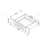 Slim White Oak - Knee Drawer - 36"W x 7"H x 21"D